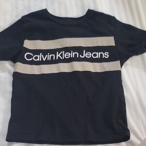 Calvin Klein Kids Black and Gray T-Shirt